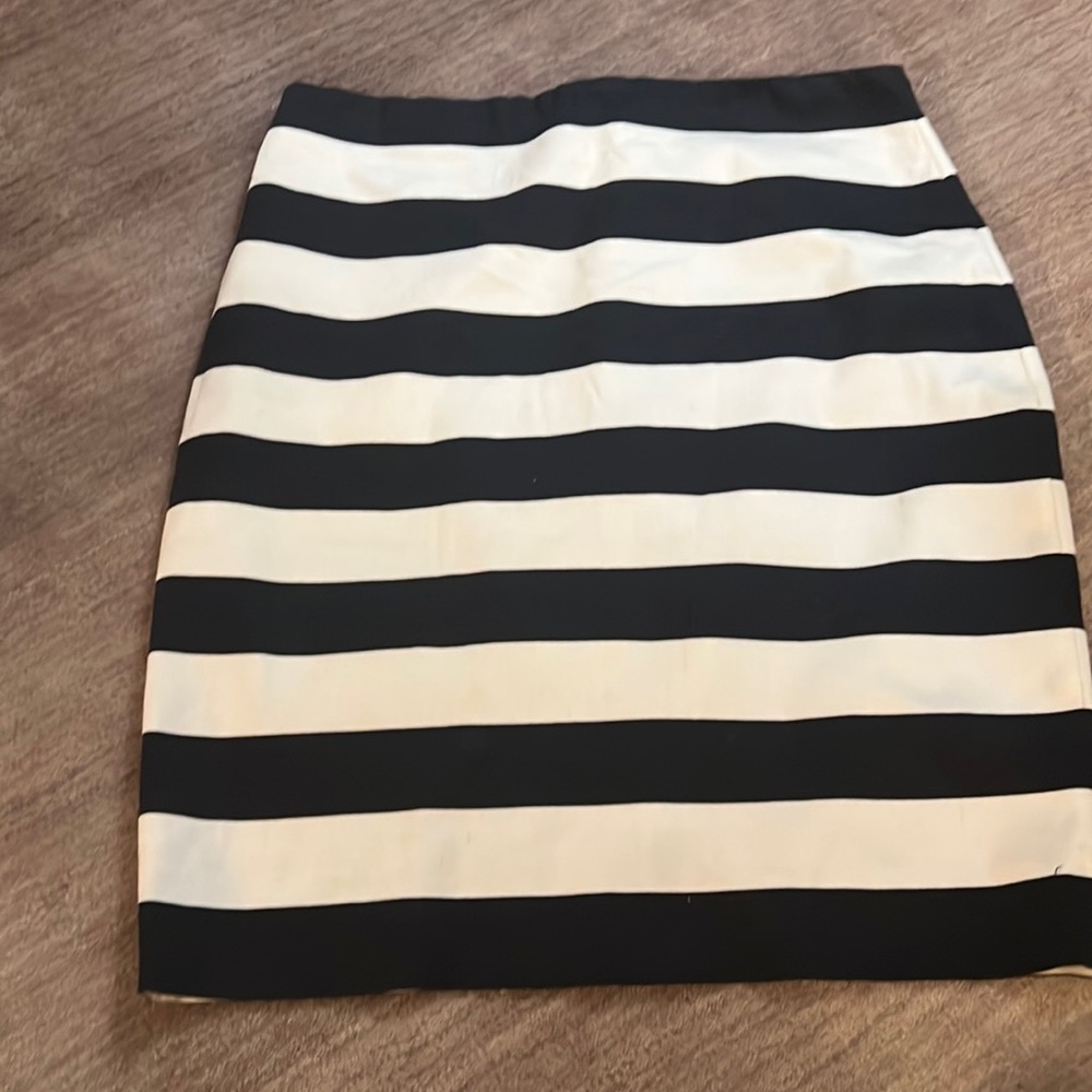 Robert Rodriguez black and white striped mini skirt size 2 rarely worn